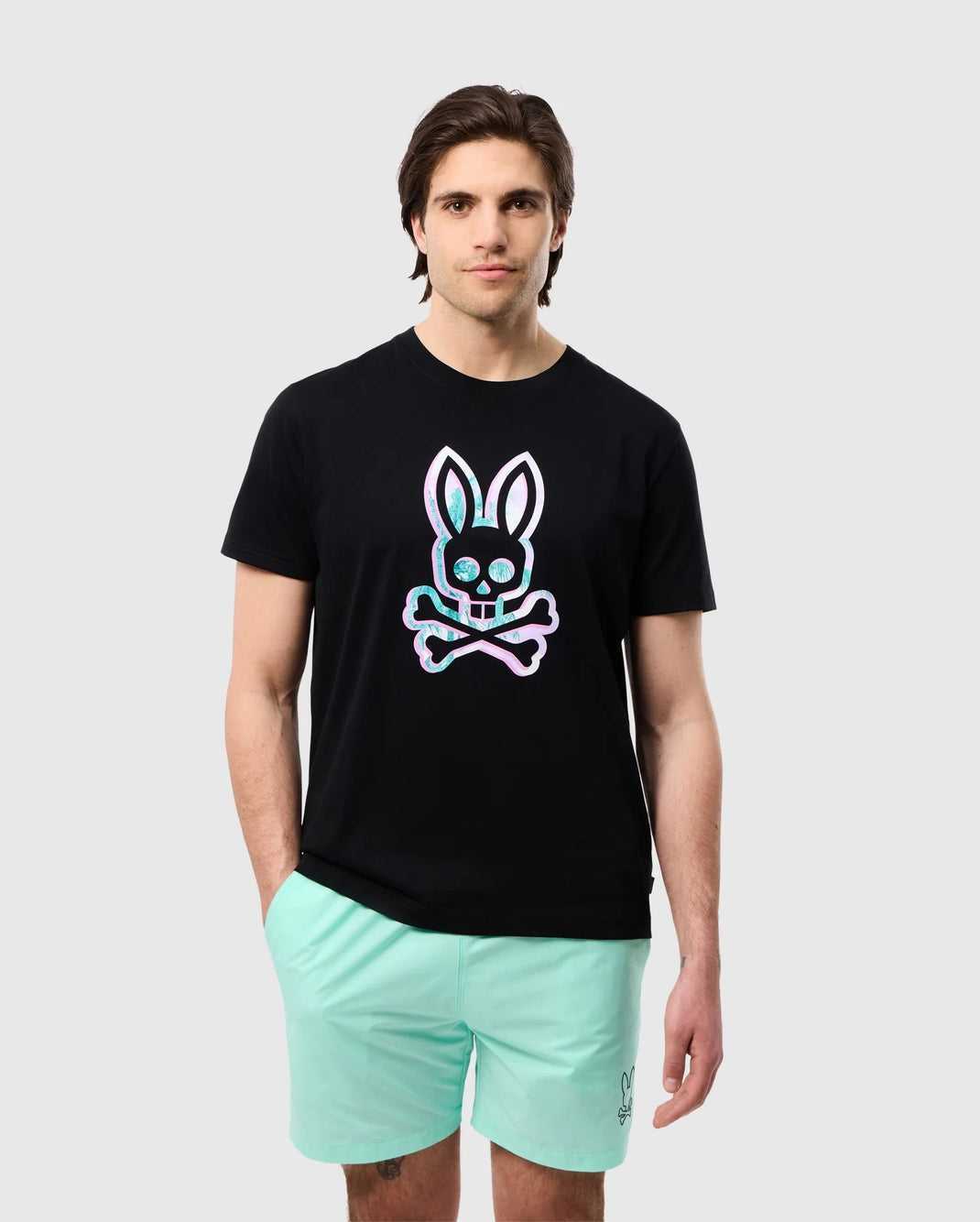 Tees Psycho Bunny Leonard Graphic Tee Noir Homme | KWJ-37939619